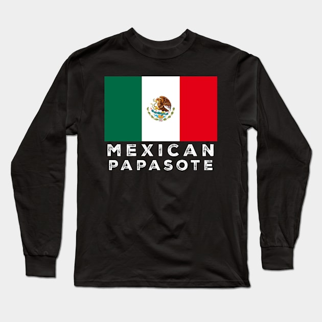 Mexican Papasote Flag Long Sleeve T-Shirt by livania